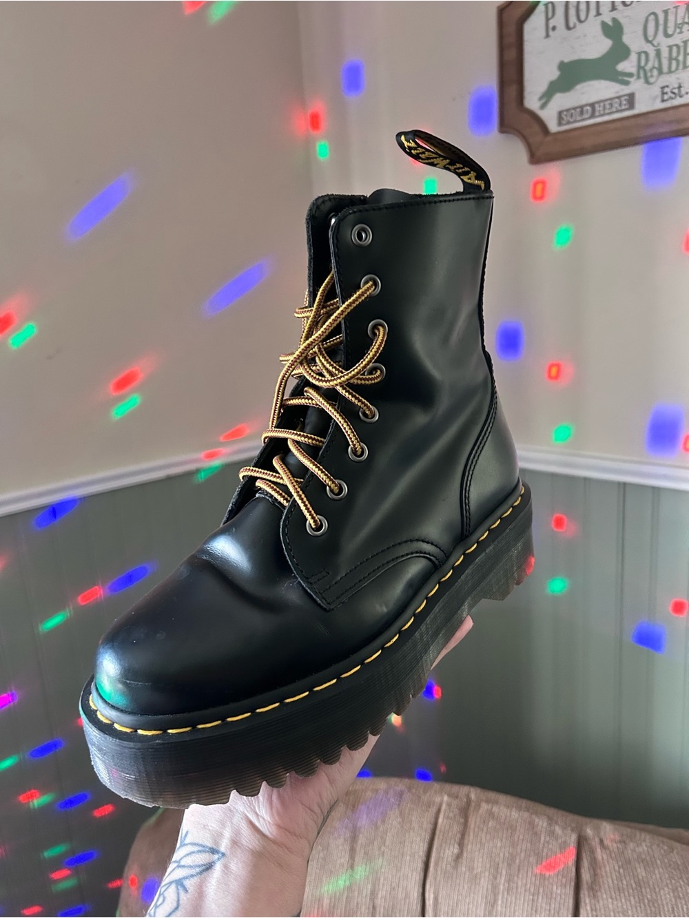 Dr. Martens Black Jadon Boots Lace-Up Platform